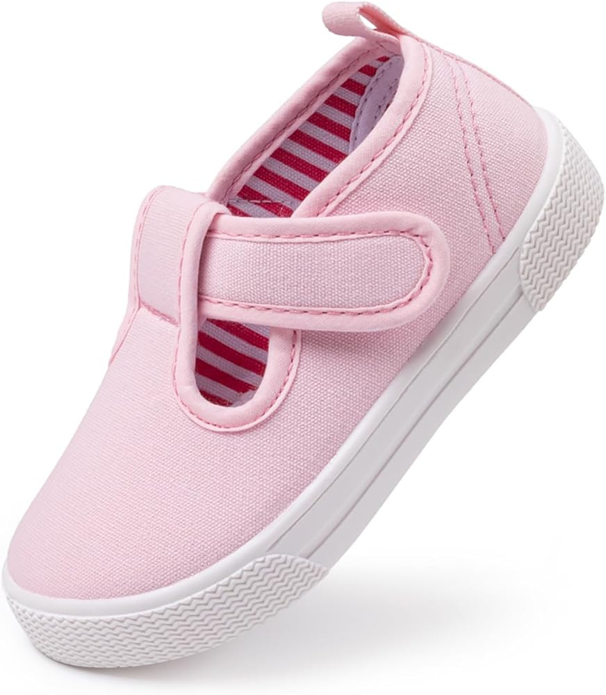 Sonsage Toddler Boys Girls Canvas Sneakers Soft Sole T-Strap Shoes Lightweight Comfy Classical Fl... | Amazon (US)