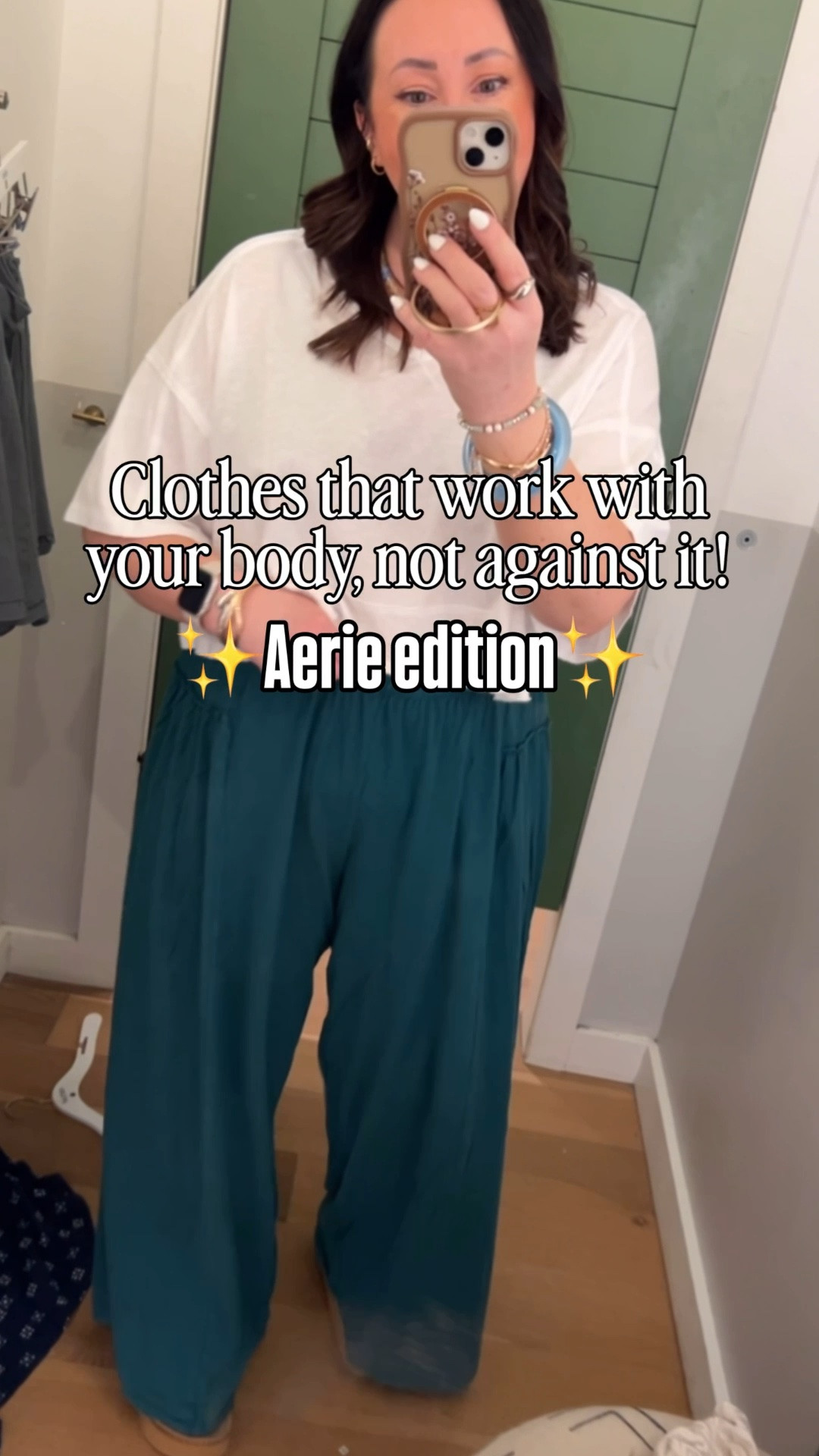 Midsize/midlife mom Aerie try on! Large cropped top. Large wide leg pants. XL skirt. Large graphic tee. Large maxi skirt. Large pull on jeans. Large button down top. XL maxi dress (prefer a large).

#LTKSaleAlert #LTKOver40 #LTKMidsize