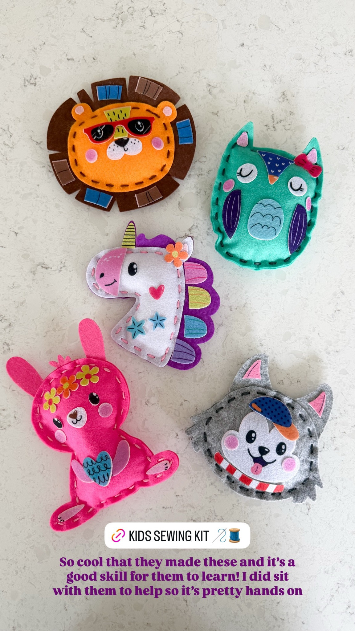 KIDS SEWING KIT! 
So cool that they made these and it's a good skill for them to learn! I did sit with them to help so it's pretty hands on

#LTKsummer #LTKkids #LTKhome