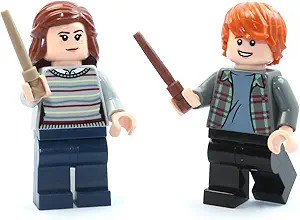 LEGO Harry Potter Minifigure Combo - Hermione in Striped Sweater and Ron Weasley in Plaid Shirt (... | Amazon (US)