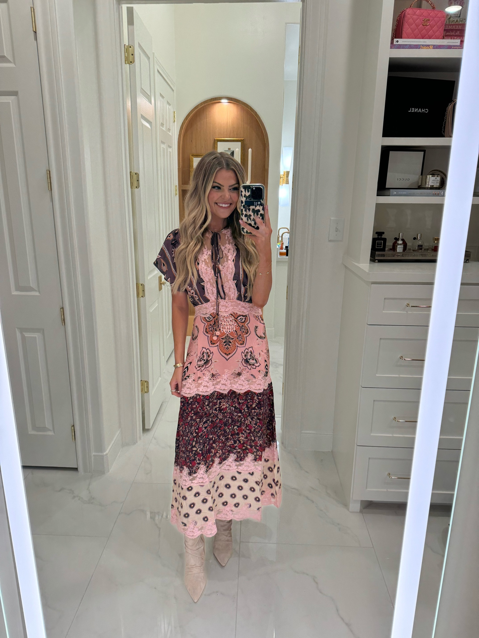 this is the dress I had ordered for our fall family photos, but unfortunately it didn’t arrive in time. I do think it’s so gorgeous & unique! the colors are great for fall and the lace and patchwork look beautiful together (wearing size XS) also obsessed with these boots! they hit in the perfect spot and the color is absolute perfection (fit true to size)

fall family photos, family pictures, anthropologie, maxi dress, farm rio, dolce vita, fall boots, fall booties, fall trends 

#LTKStyleTip #LTKShoeCrush #LTKSeasonal