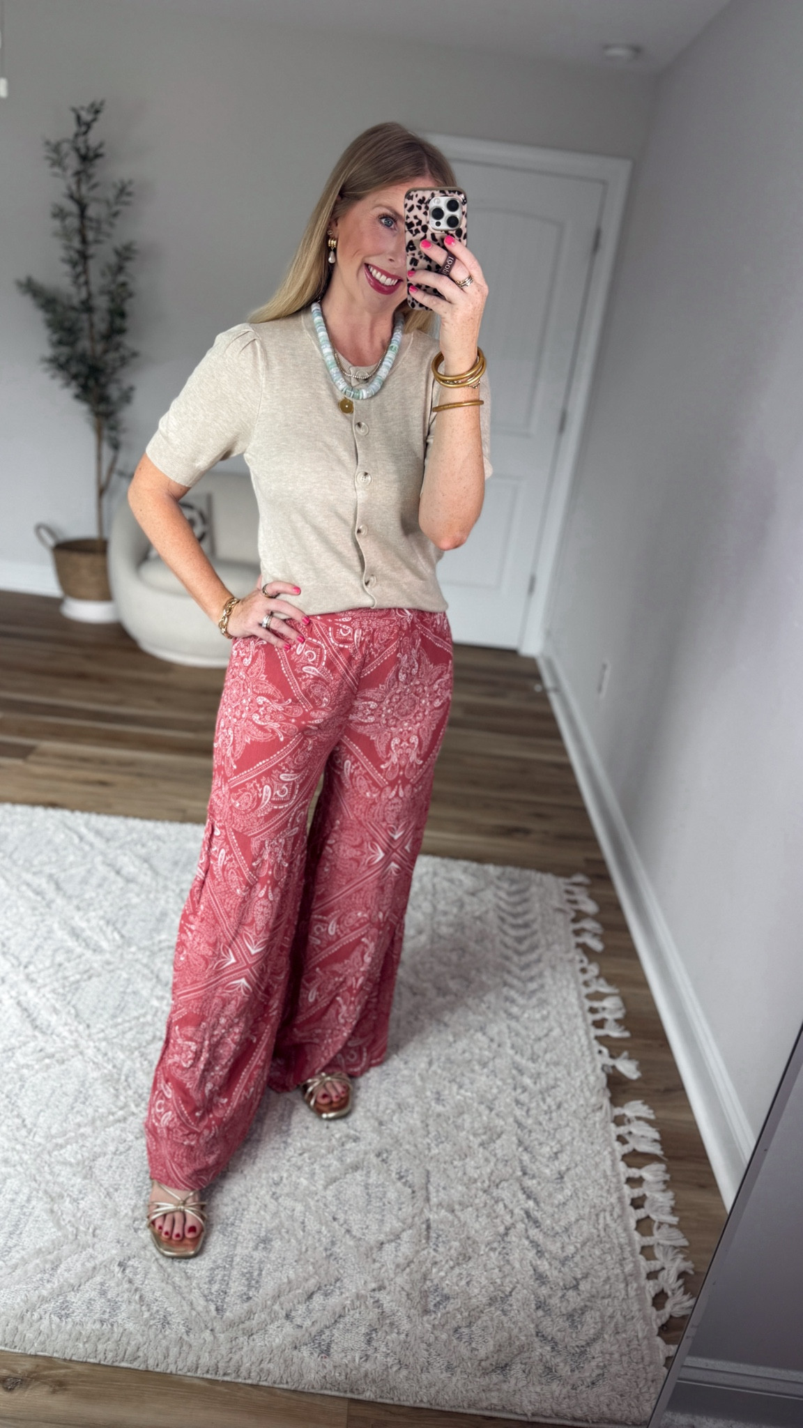 Walmart style, bandana print loose leg pants