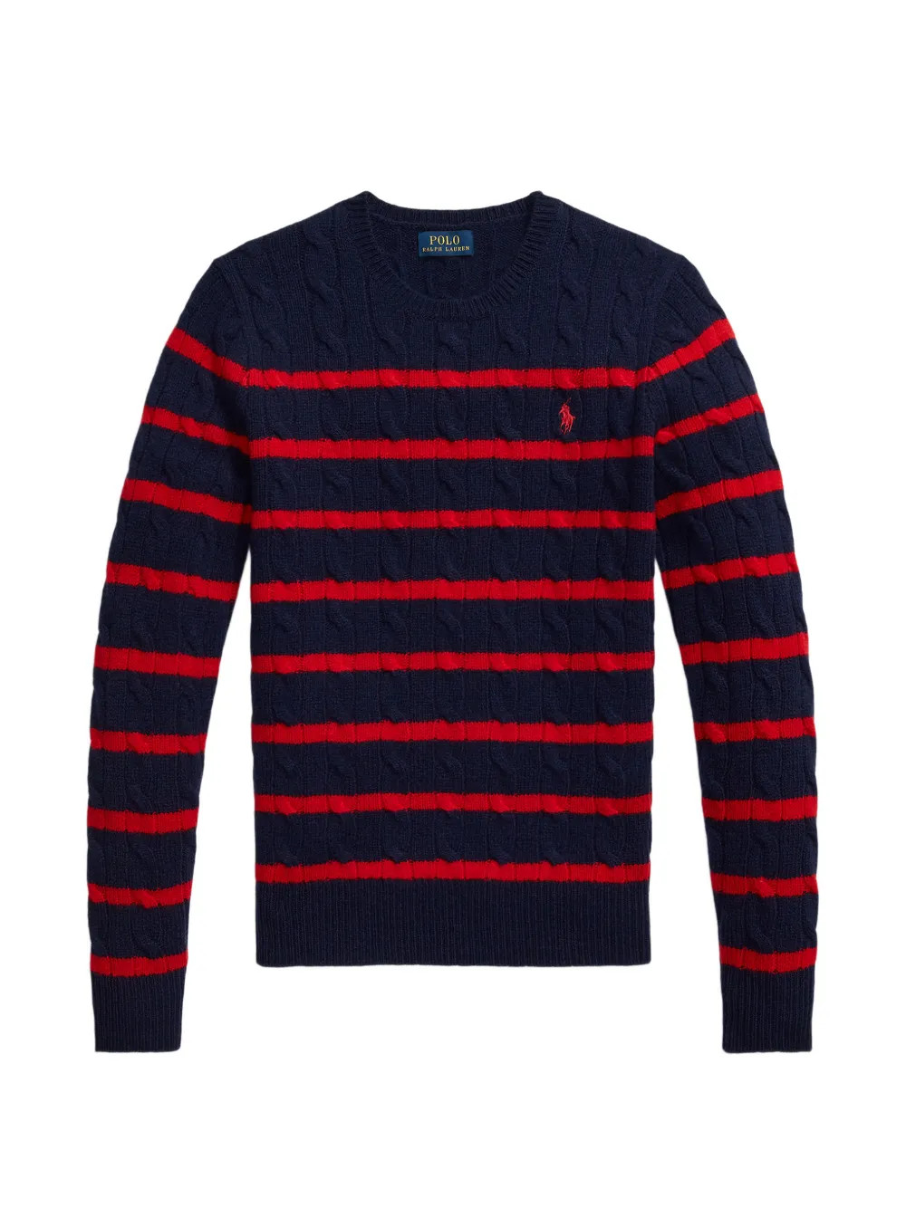 striped cable-knit sweater | Farfetch Global