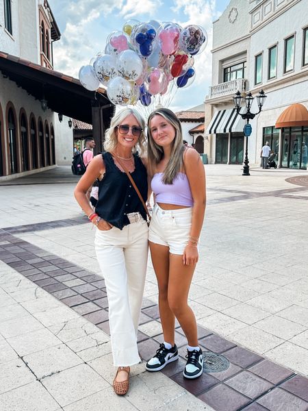 Teen outfit
Mom style
Disney Springs
Wide leg jeans- I sized up to my bigger size 25 and did regular length
My shoes - I’m 6.5 or 7- did a 7 in these 
My tank runs over sized. I sized down to xxs
Madewell
Levis
Nike Panda Dunks

#LTKxMadewell #LTKkids #LTKtravel