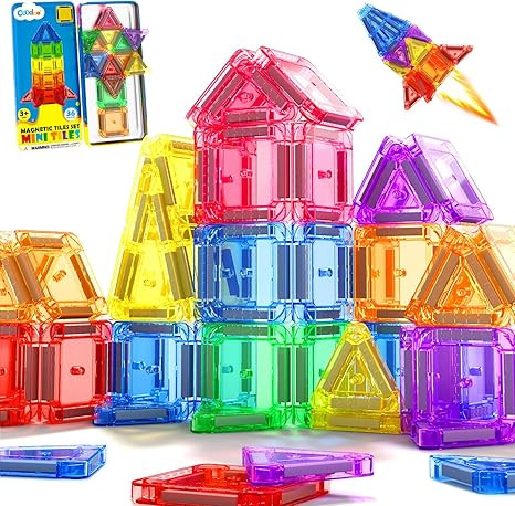 Magnetic Tiles Travel Essential Toys Mini Travel Toddler Set, 36PCS Magnetic Blocks Building Kids... | Amazon (US)