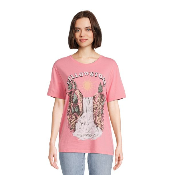 Time and Tru Women's Short Sleeve Destination Graphic Tee | Walmart (US)