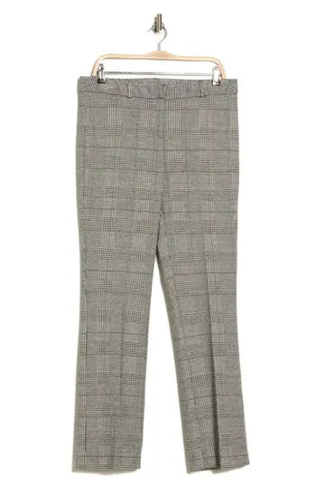 Amanda & Chelsea Ari Glenplaid Trousers in Black/Ivory at Nordstrom Rack, Size 12 | Nordstrom Rack