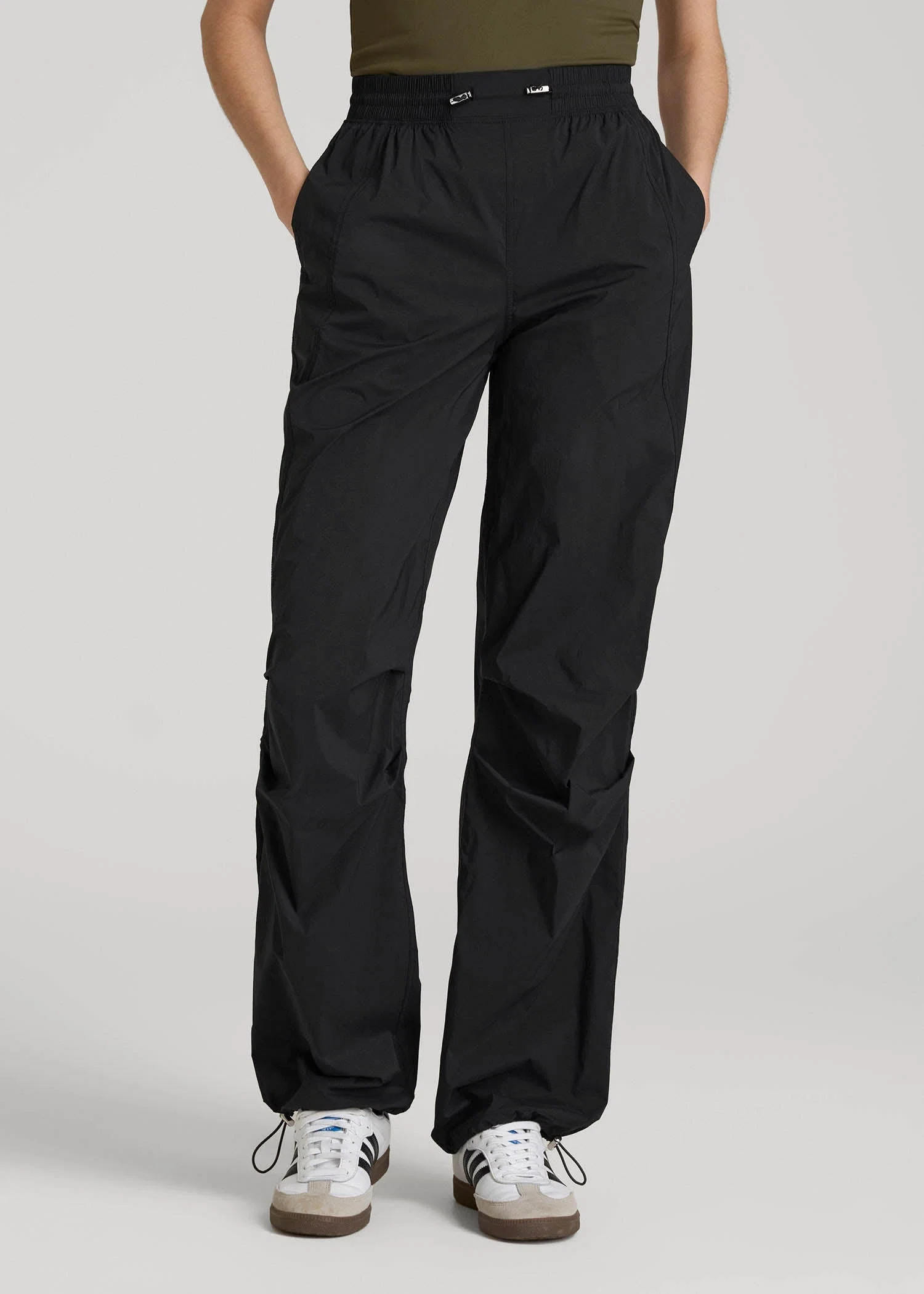 Parachute Jogger for Tall Women in Black | American Tall