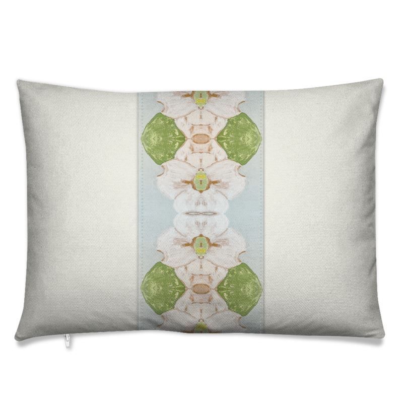 Flowering Dogwoods Luxury Panel Pillow 14" x 20", Brushed Twill | Truett Designs
