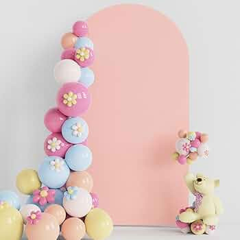 Wedding Arch Cover 7.2FT Pale Pink Spandex Fitted Arch Cover for Round Top Chiara Backdrop Stand ... | Amazon (US)