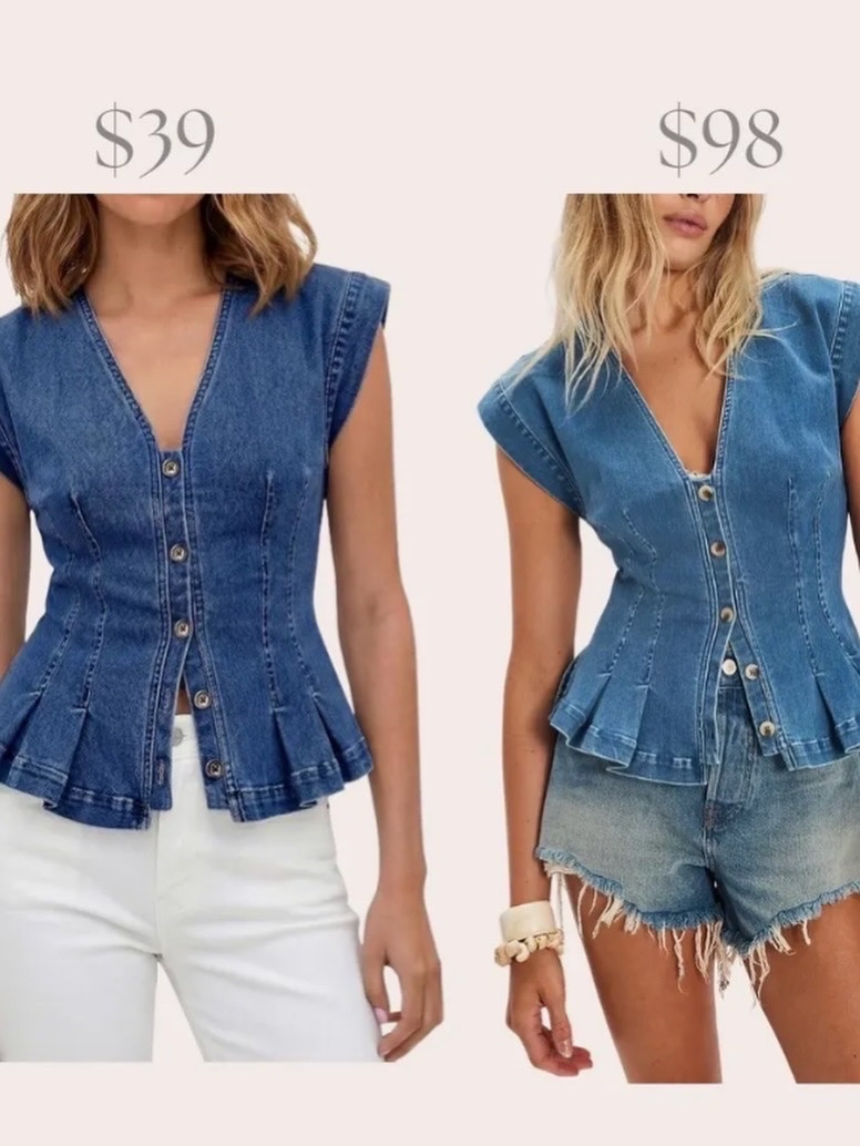 Denim vneck vest 

#LTKU #LTKootd #LTKmomlife
