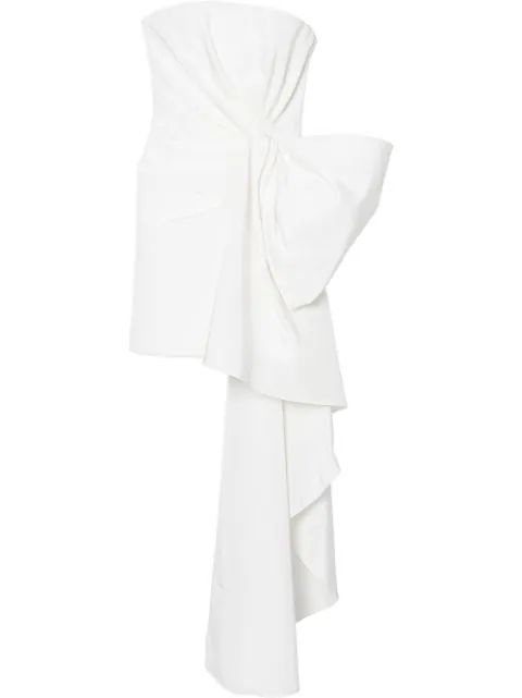 Carolina Herrera bow-detail Silk Minidress - Farfetch | Farfetch Global