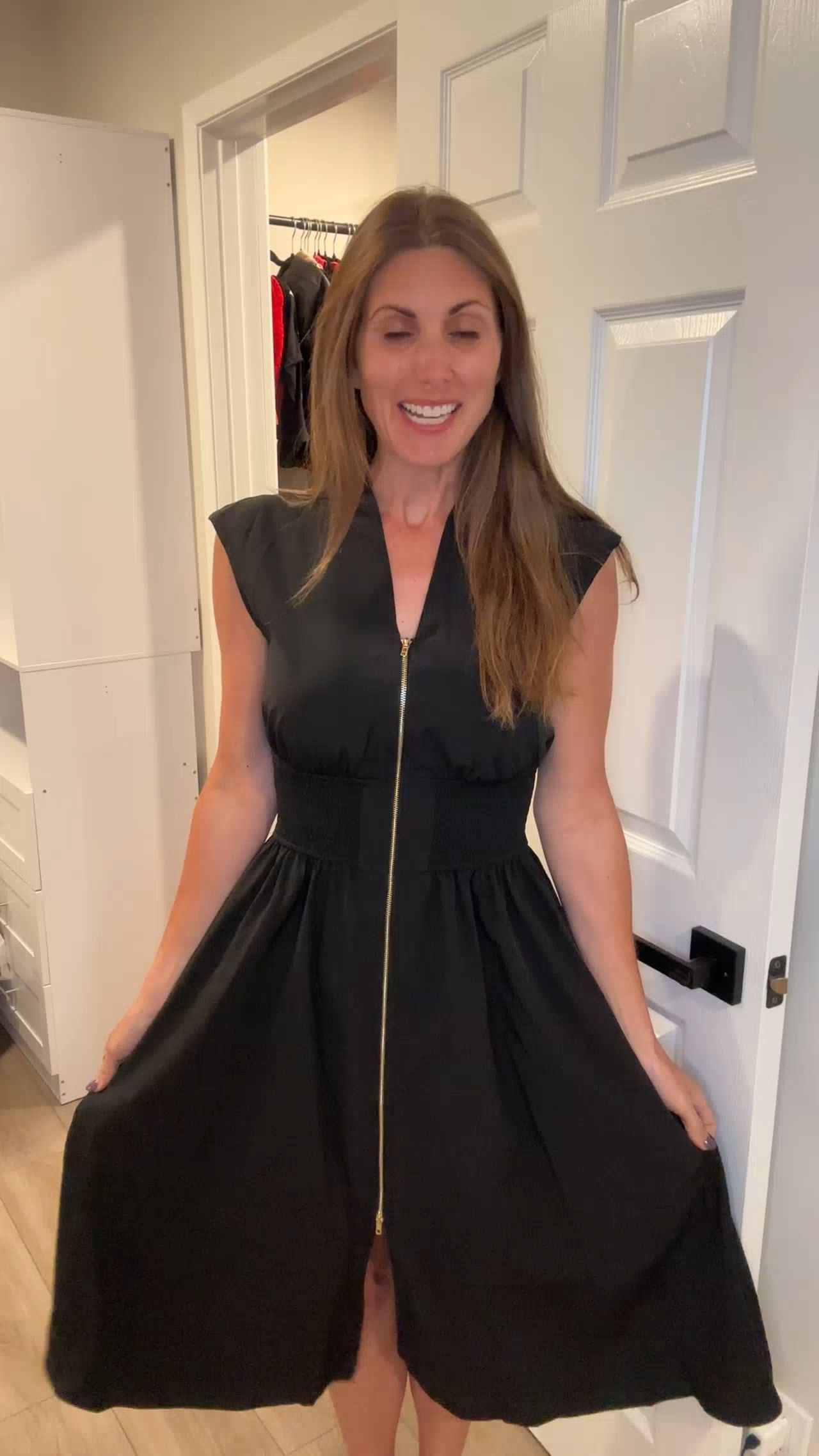 Love this zip up dress with pockets!  

 #LTKootd #LTKOver40 #LTKWorkwear