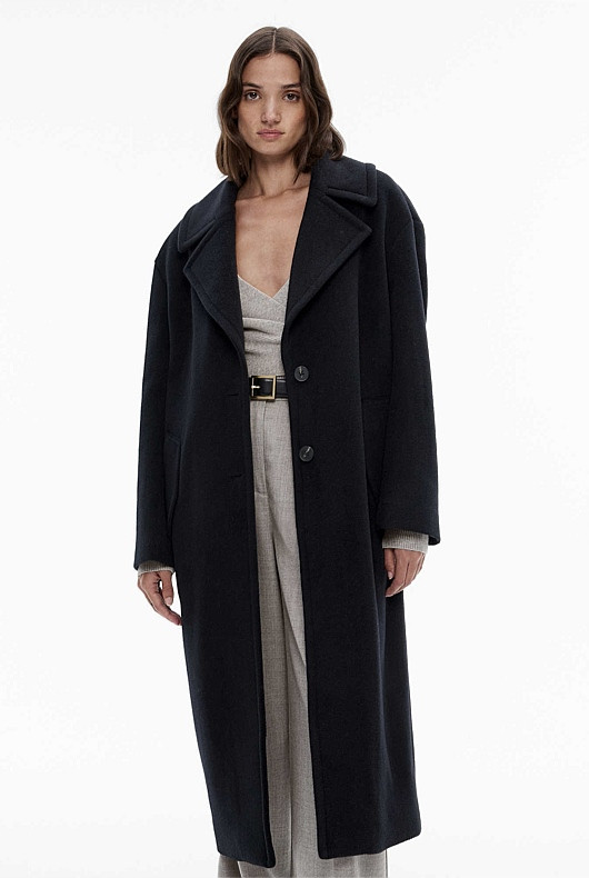 Wool Cashmere Lapel Coat | Witchery (AU)