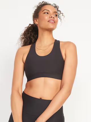 Medium Support PowerSoft Strappy Sports Bra for Women | Old Navy (US)