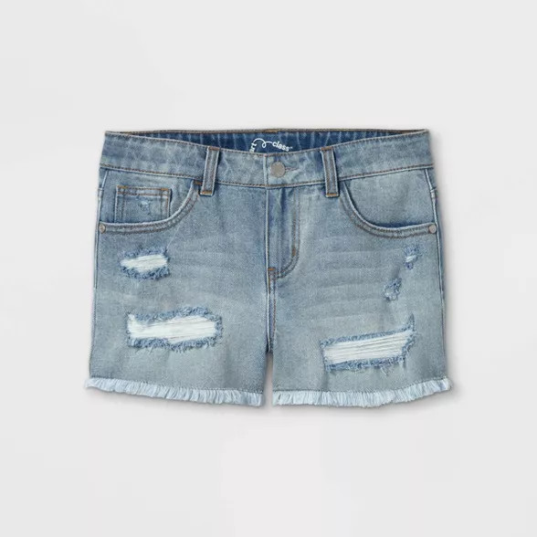 Girls' Raw Edge Jean Shorts - art class™ | Target