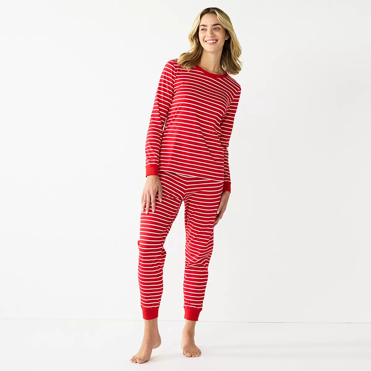 Women's Jammies For Your Families® Joyful Celebration Striped Pajama Set | Kohl's