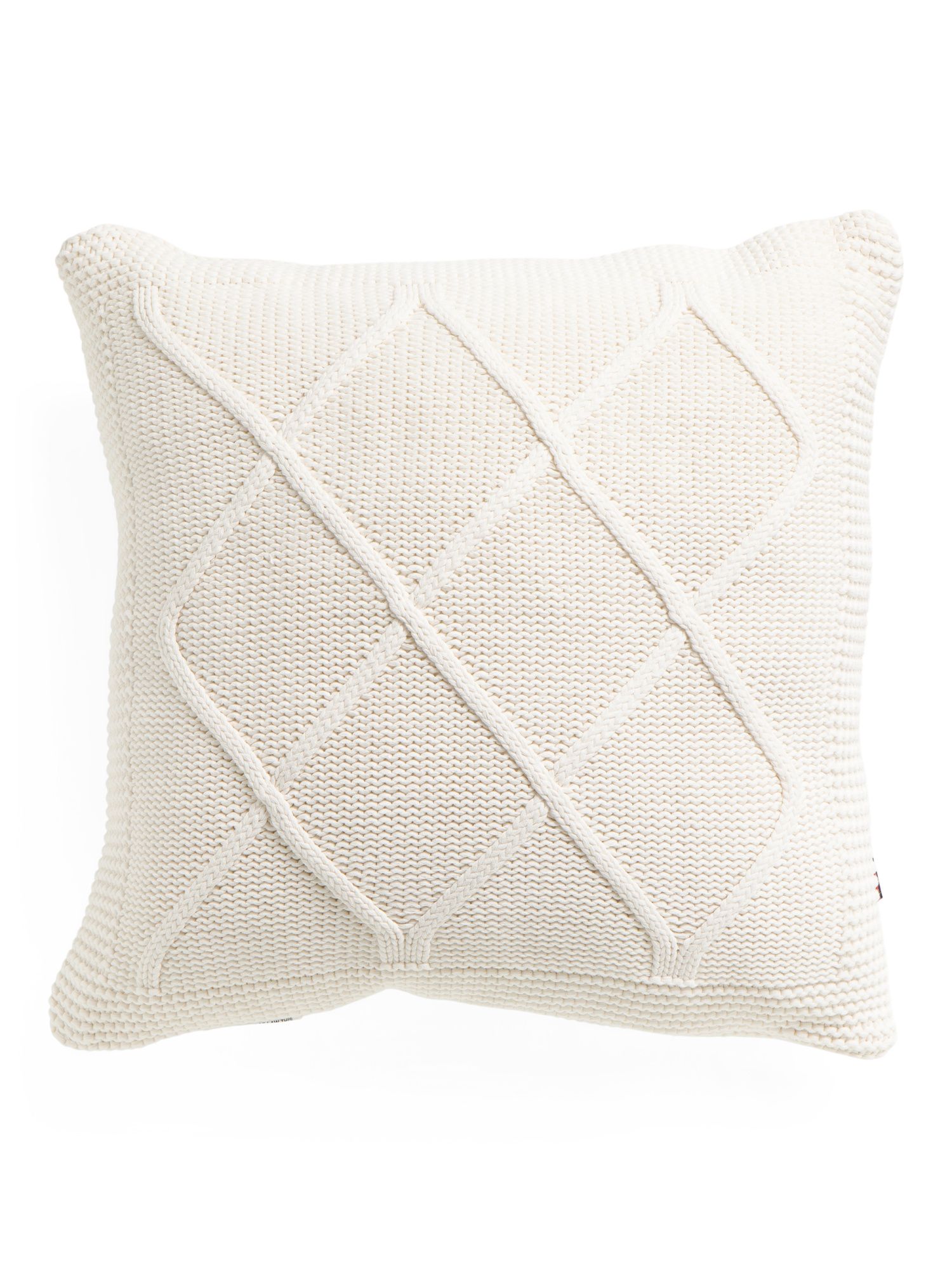 22x22 Knitted Diamond Pillow | Marshalls