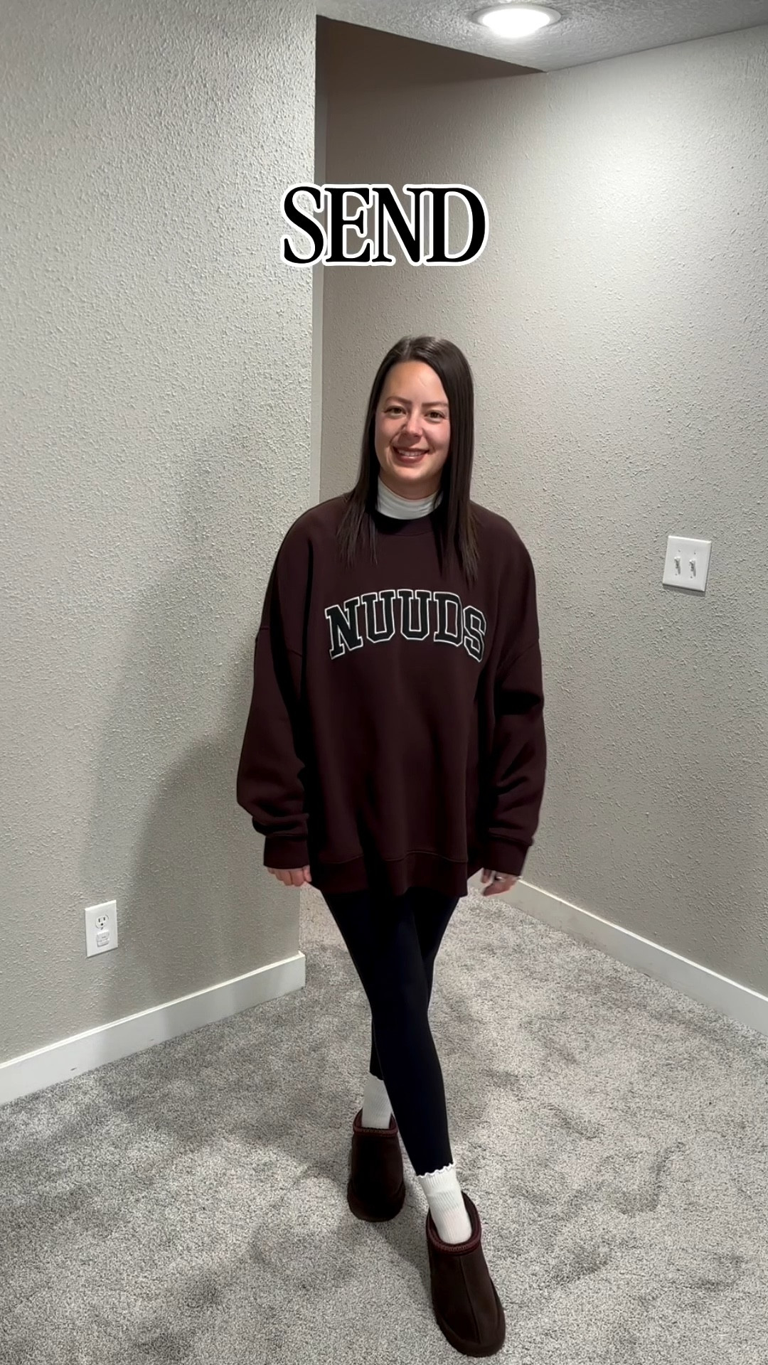 Obsessed with this varsity crewneck from @nuuds love the color and fit. I sized up to a L.

#LTKootd