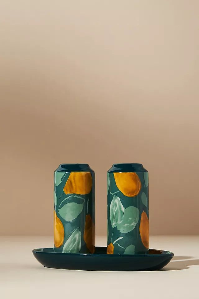 Holly and Pear Salt & Pepper Shakers | Anthropologie (US)