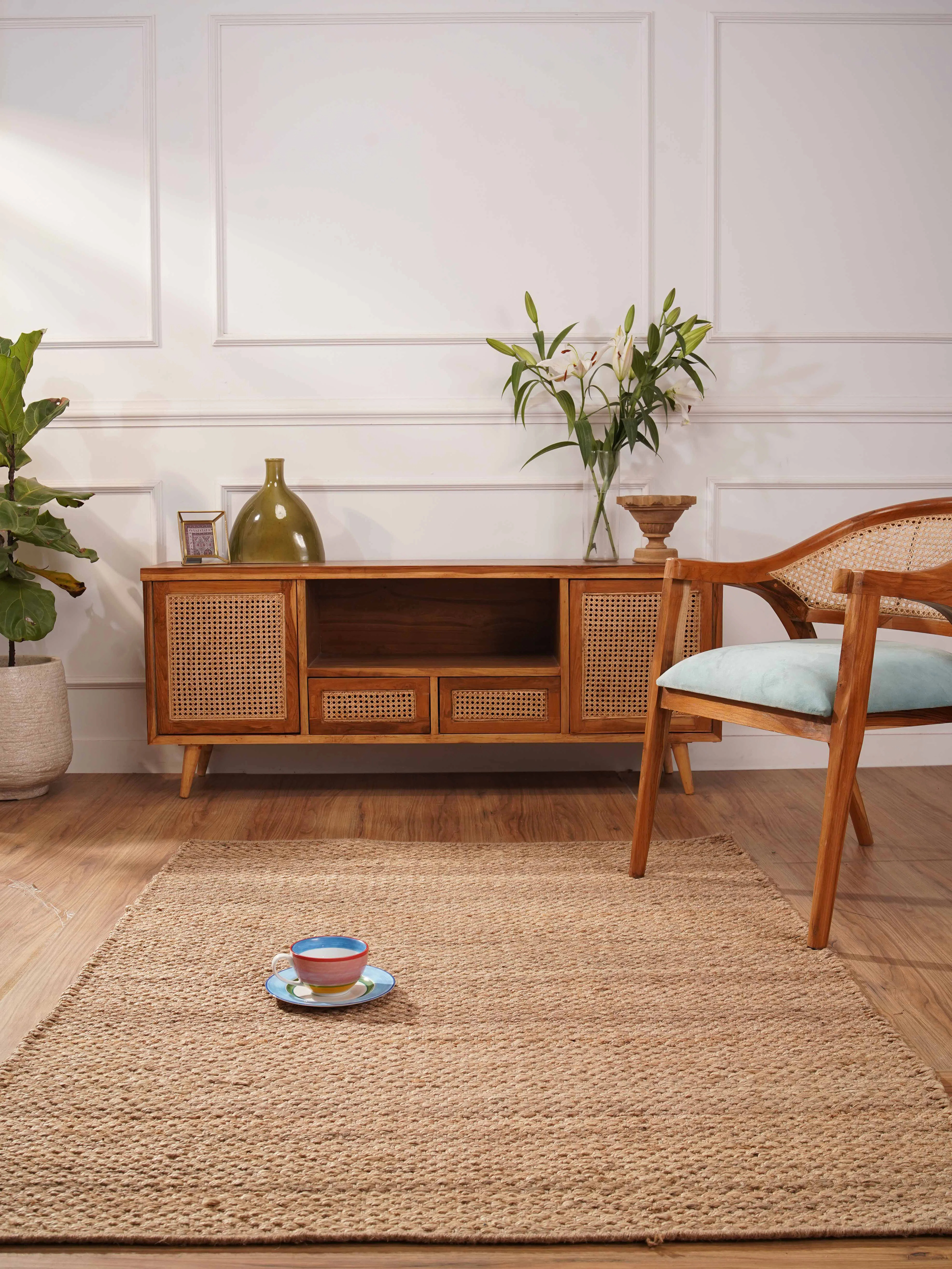 HAND WOVEN JUTE ECO-FRIENDLY AREA RUGS -Rectangle Shape, Camel Color, Plain Solid Pattern, High Pile, Natural Fiber, Outdoor Indoor Handmade Area Rug | Wayfair North America