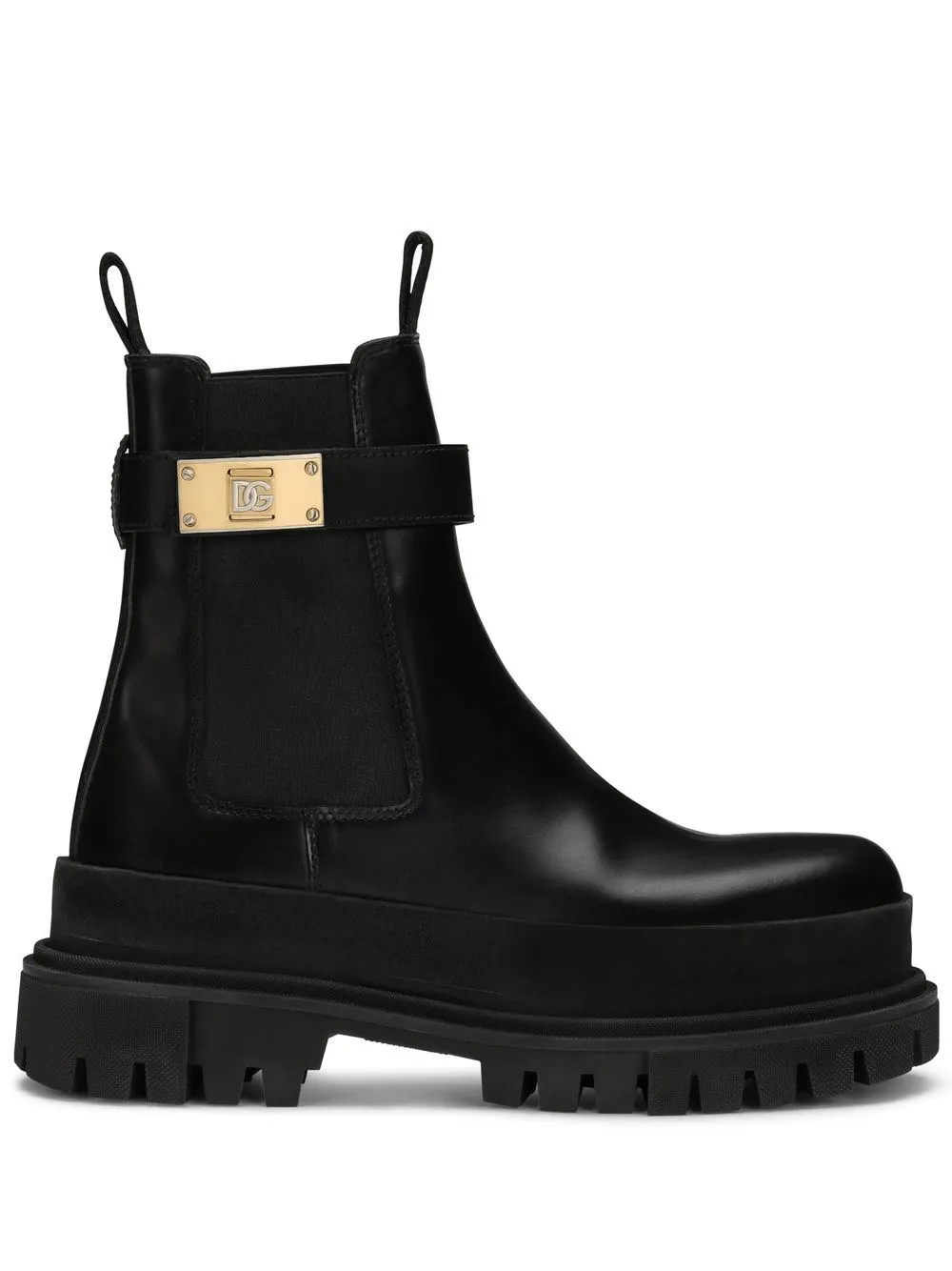 Dolce & Gabbana logo-plaque Chunky Boots - Farfetch | Farfetch Global