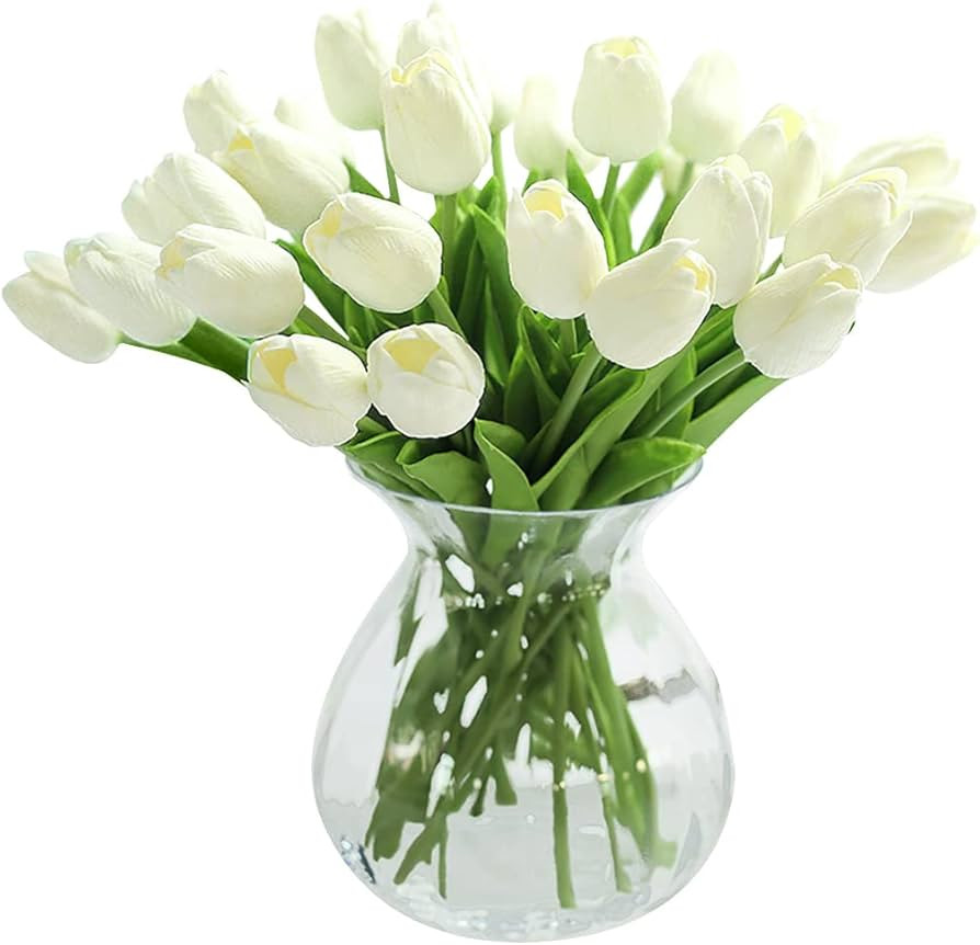 JUSTOYOU 10pcs Real Touch Latex Artificial Tulips Flowers Fake Tulips Flowers Wedding Bouquets fo... | Amazon (UK)