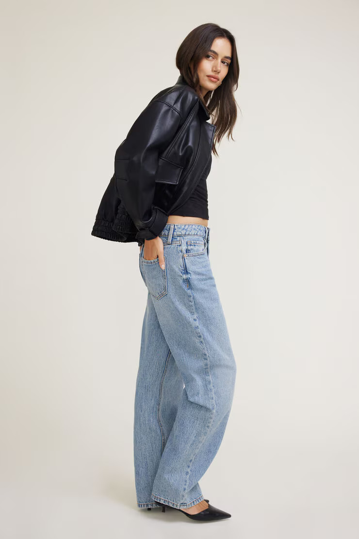 Mika Mid Rise Relaxed Straight Leg Jeans | Dynamite Clothing