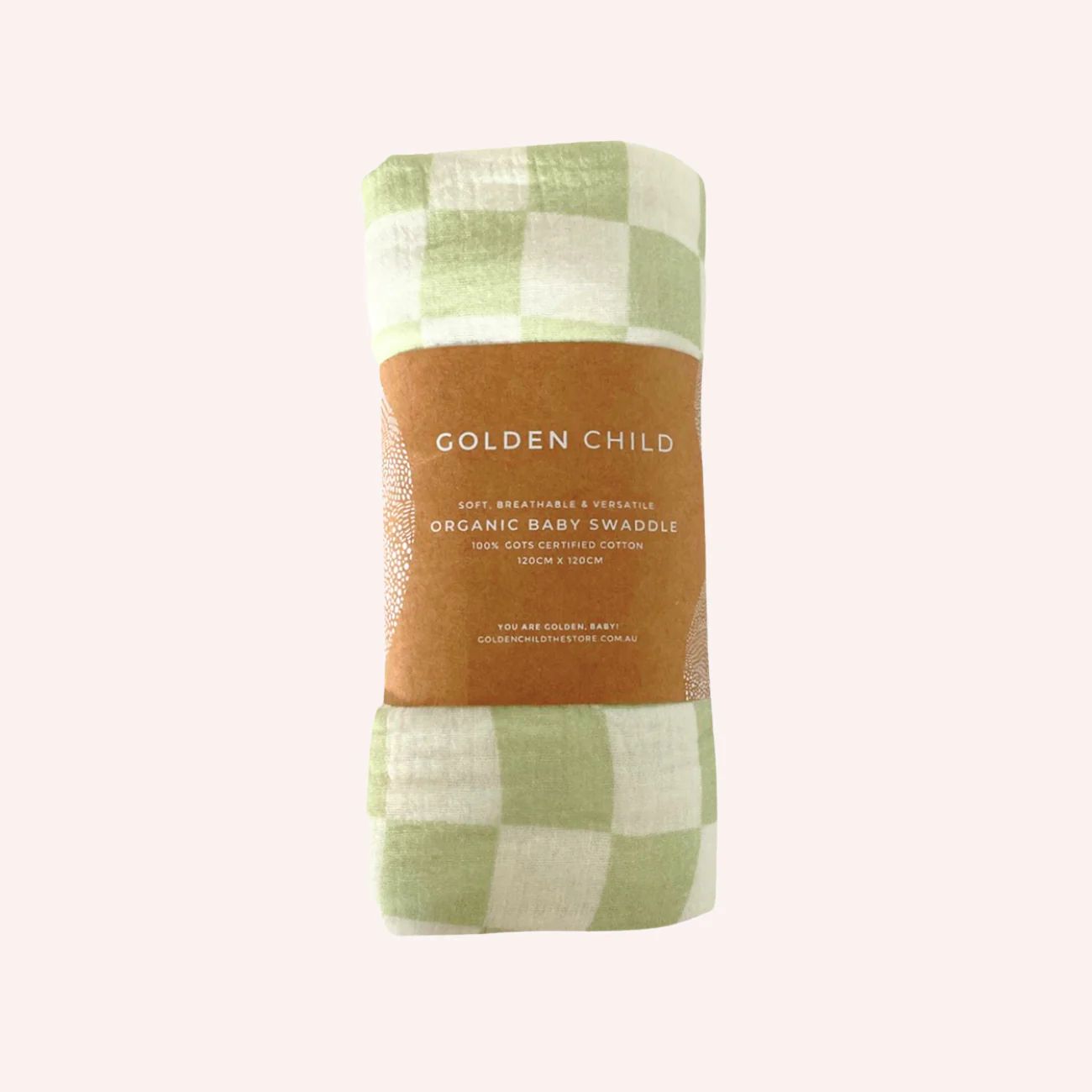 Wavy Baby Organic Swaddle - Lime by Golden Child | the memo | The Memo (Australia & New Zealand)