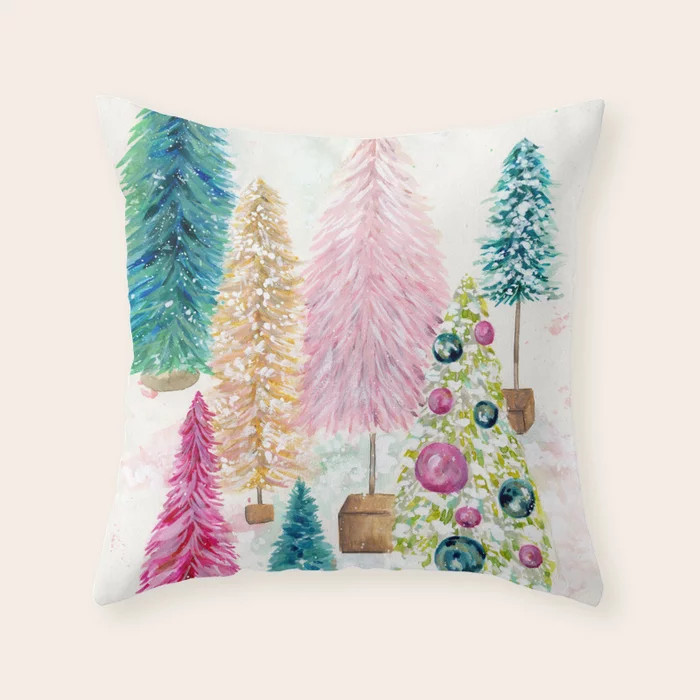 Vintage Christmas Throw Pillow by 3 Willows | Society6
