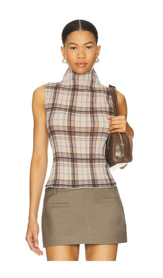 LIONESS Ford Top in Tan. - size M | Revolve Clothing (Global)