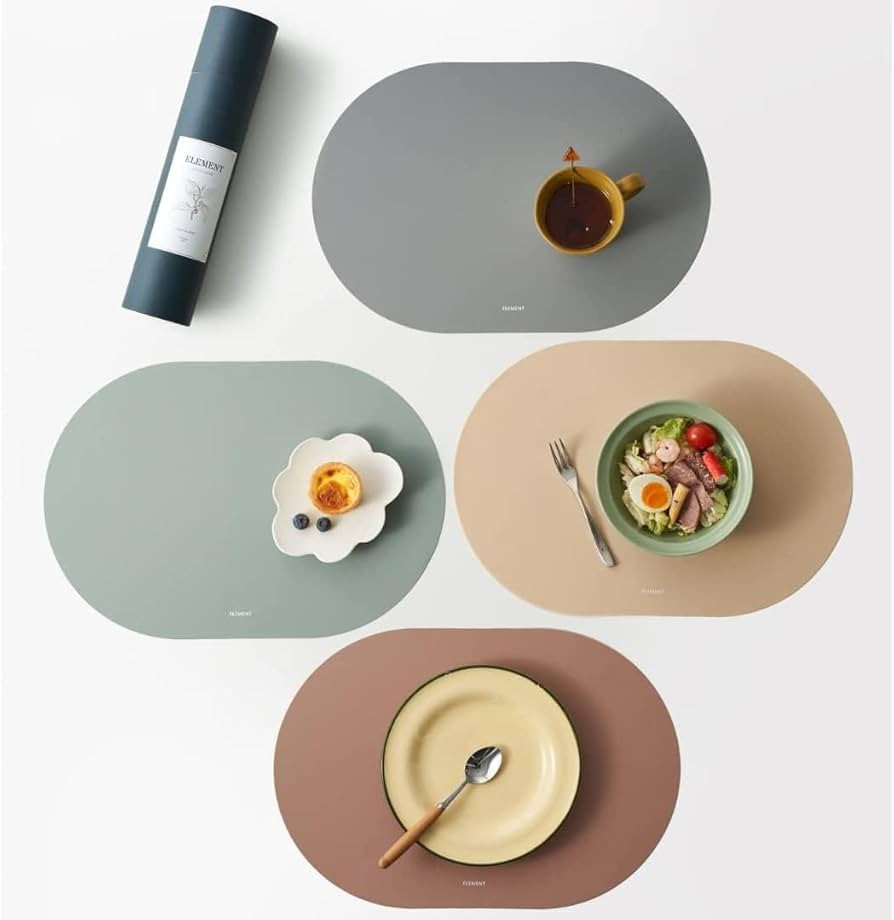 Silicone Placemats, Silicone Placemats, Set of 4, Non-Slip, Oil Proof, Water Proof, Heat Resistan... | Amazon (US)