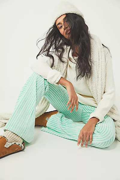 Slim Pull-On Velvet Flare Pants | Free People (Global - UK&FR Excluded)
