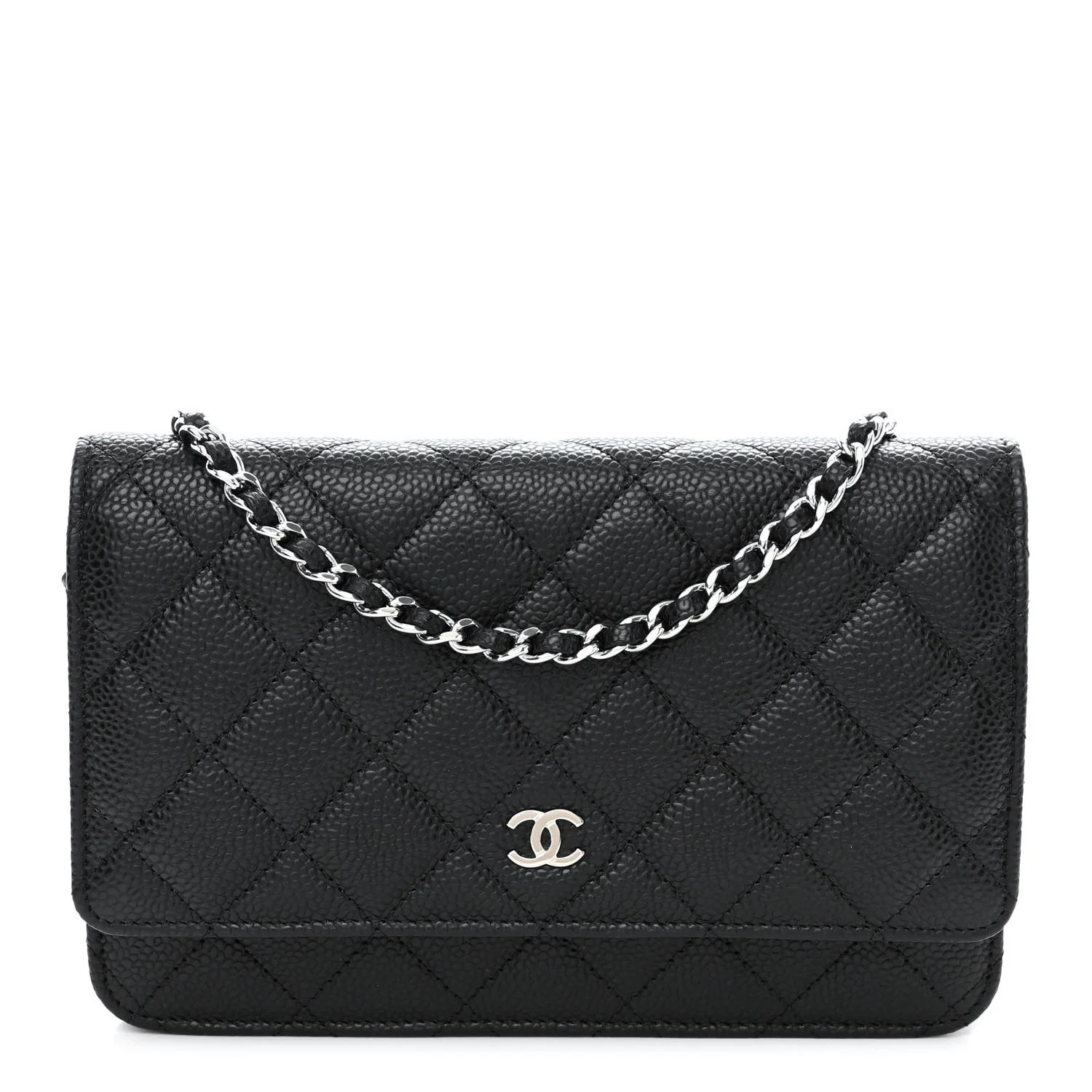 CHANEL Caviar Quilted Wallet on Chain WOC Black | FASHIONPHILE (US)