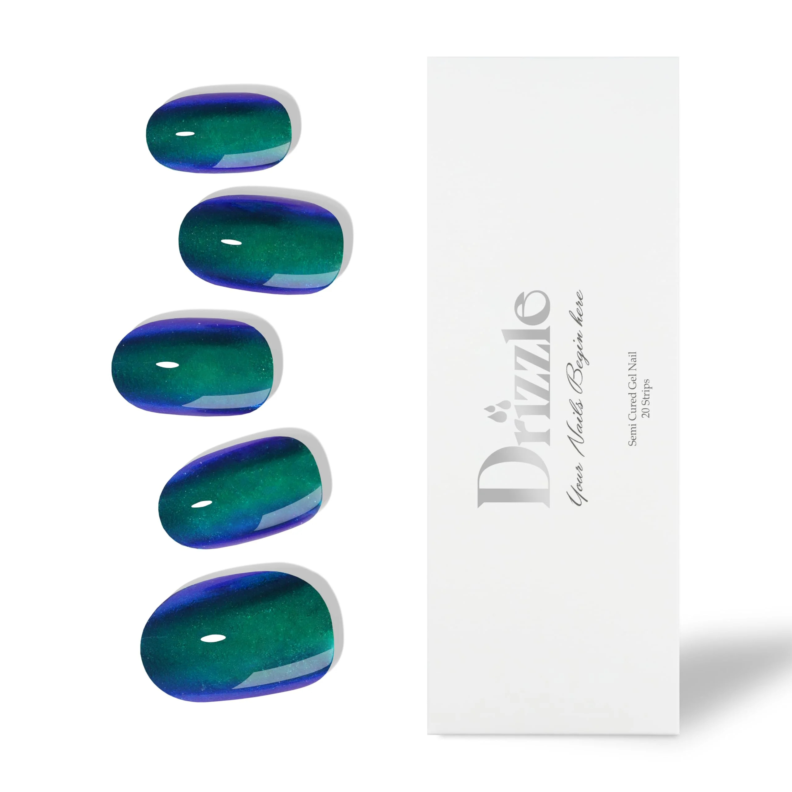 Drizzle Semi Cured Gel Nail Strips,Real Nail Polish Stickers(UV/LED Light Required),Glossy,Glitte... | Walmart (US)