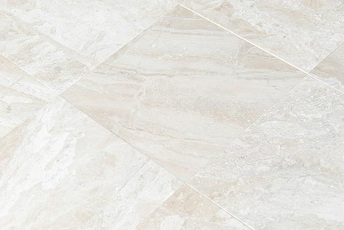 Queen Beige Marble 12X12 Polished Tiles - Premium Quality (LOT of 5 PCS. (5 SQ. FT.)) | Amazon (US)