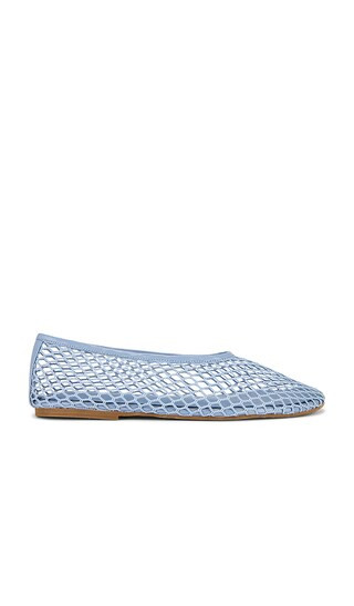 Mazey Flat in Denim Mesh | Revolve Clothing (Global)