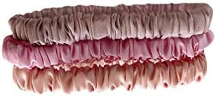 3 Piece Silk Hair Scrunchies Carmine, Shell Pink and Mauve (Pack of 3) 100% Pure Silk Hair Scrunc... | Amazon (US)