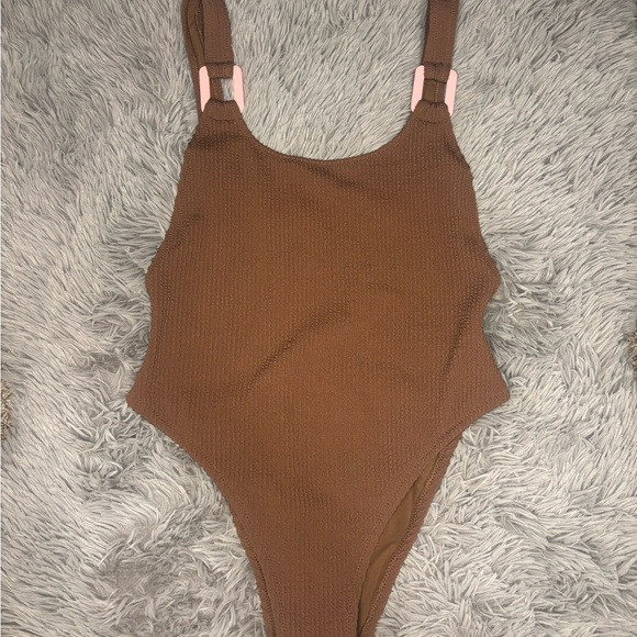 Aerie Brown One-Piece Swimsuit | Poshmark