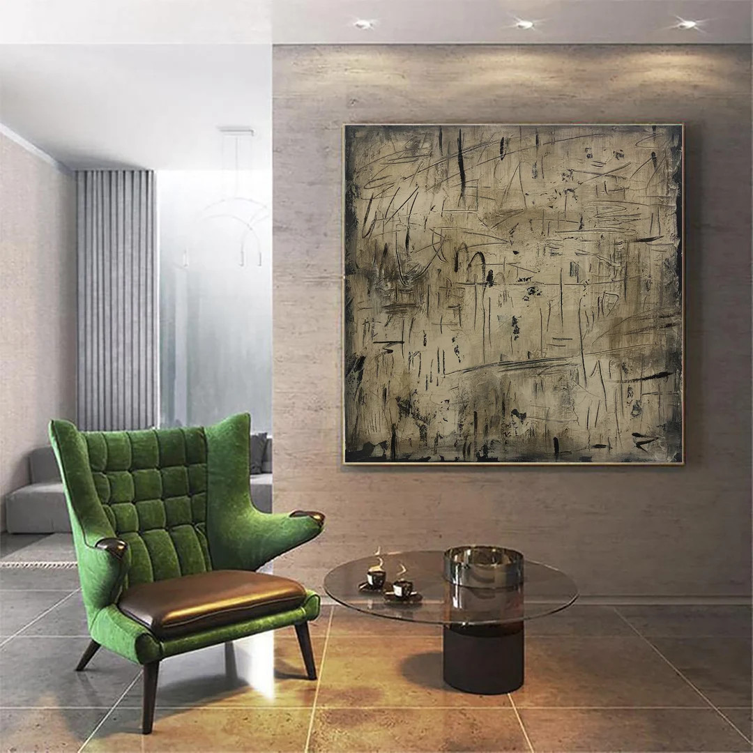 Oversize Wall Art Abstract Brown Painting on Canvas Abstract - Etsy | Etsy (US)