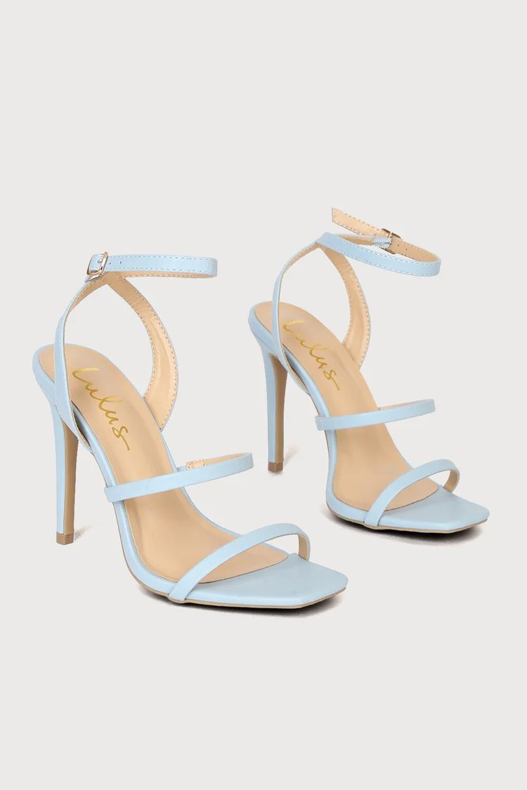 Leticiya Blue Ankle-Strap High Heel Sandals | Lulus (US)