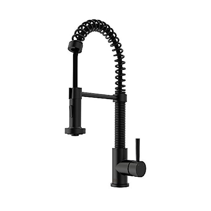 VIGO VG02001MB Edison Brass Single Handle Pull Down Sprayer Kitchen Sink Faucet, Centerset Single Ho | Amazon (US)