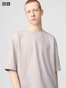 UNIQLO U AIRISM COTTON OVERSIZED CREW NECK HALF SLEEVE T-SHIRT | UNIQLO AU | Uniqlo Australia