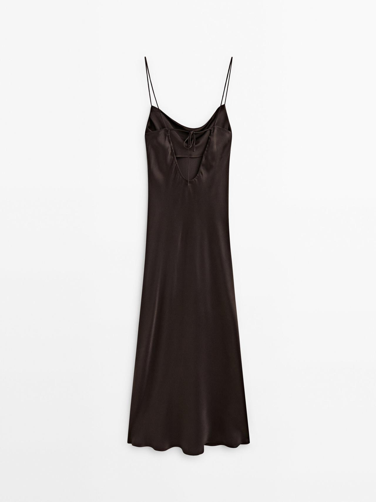 Satin camisole midi dress | Massimo Dutti UK