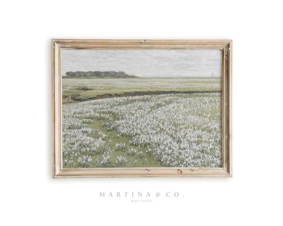 Spring Meadow  Vintage Painting  Digital PRINTABLE Wall Art | Etsy | Etsy (US)