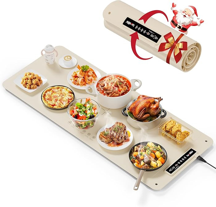 Extra Large Food Warming Mat for Countertop (XXL 36”x16”) - Full-Surface Heating Pad with 4 T... | Amazon (US)