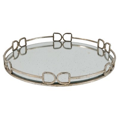 Round Decorative Tray with Mirrored Finish | Target