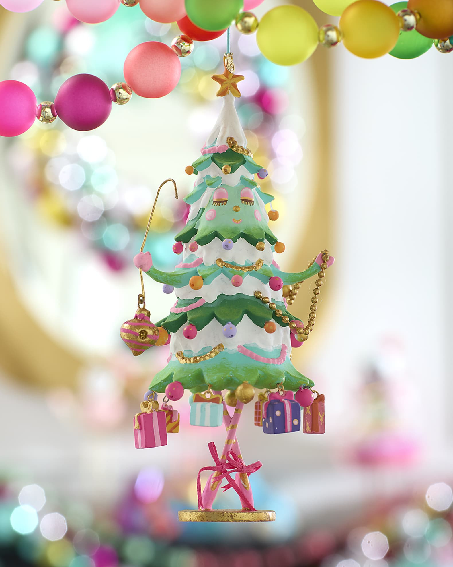 Pinesy on Point Christmas Ornament, 8" | Neiman Marcus