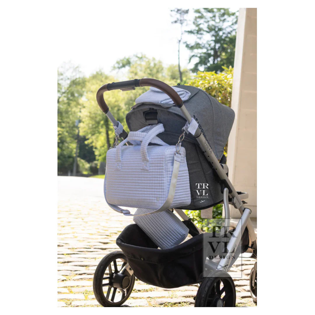 Quilted Stroller Bundle in Pimlico Stripe: Blue | Loozieloo