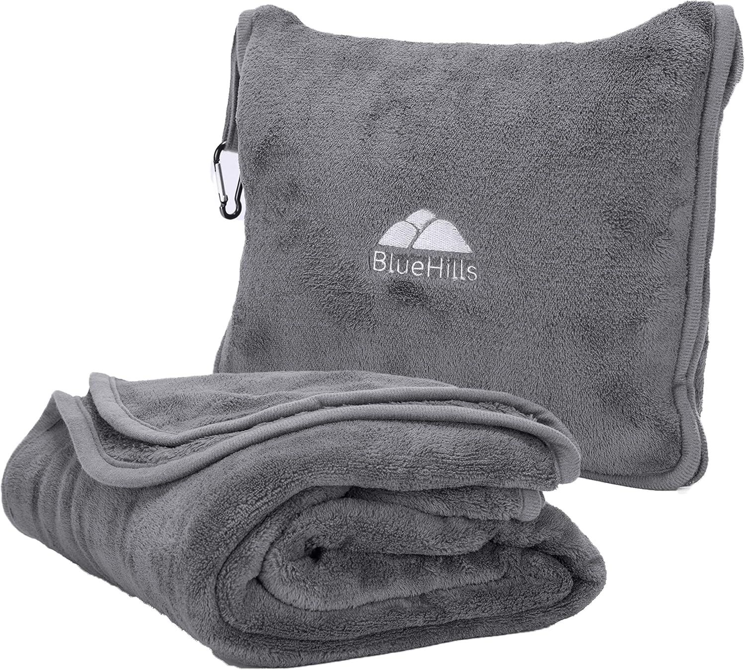 BlueHills Premium Soft Long Travel Blanket Pillow for Tall Airplane Flight Blanket Throw in Soft ... | Amazon (US)
